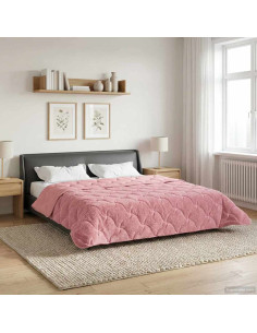Duvet Invernale Rosa 240 x 260 cm Microfibra e Fleece Teddy