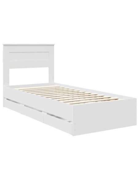Struttura del letto Bianco 100 x 200 cm Legno Ingegnerizzato