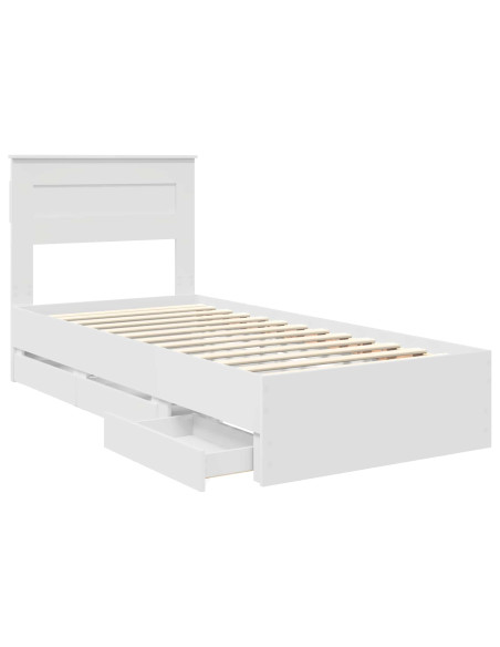 Struttura del letto Bianco 100 x 200 cm Legno Ingegnerizzato
