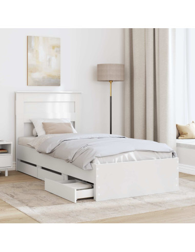 Struttura del letto Bianco 75 x 190 cm Legno Ingegnerizzato