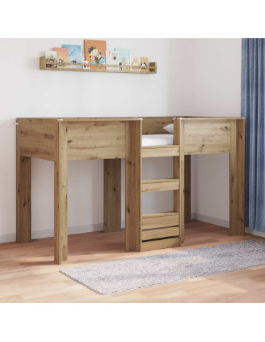 Letto a Castello per Bambini Rovere artigianale 75 x 190 cm