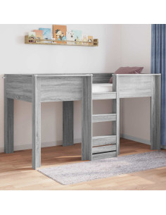 Letto a Castello per Bambini Grigio Sonoma 80 x 200 cm