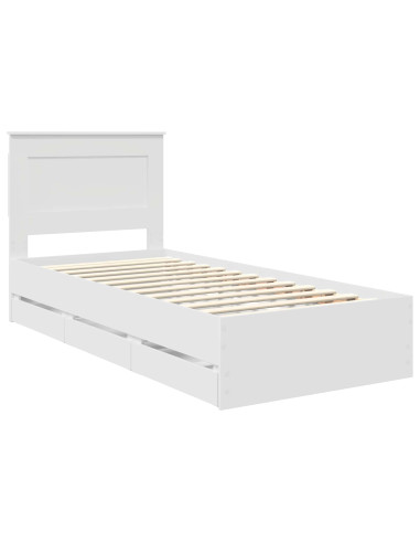 Struttura del letto Bianco 75 x 190 cm Legno Ingegnerizzato