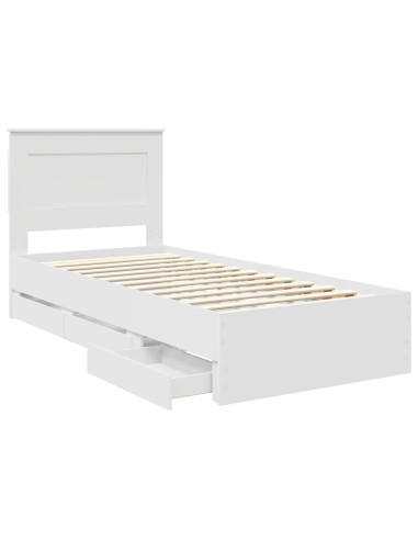 Struttura del letto Bianco 75 x 190 cm Legno Ingegnerizzato