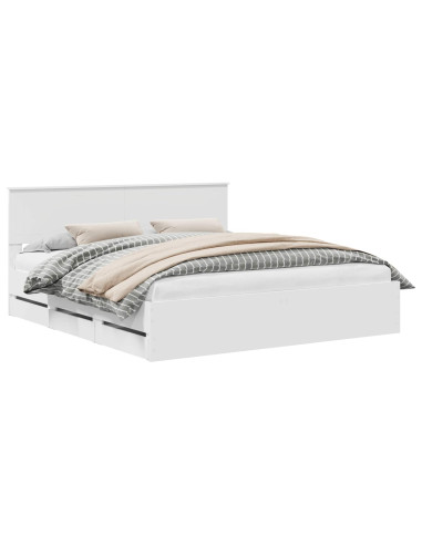 Struttura del letto Bianco 180 x 200 cm Legno Ingegnerizzato