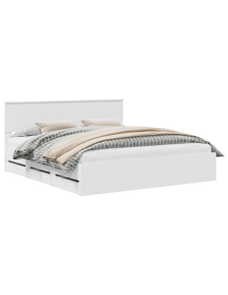 Struttura del letto Bianco 180 x 200 cm Legno Ingegnerizzato