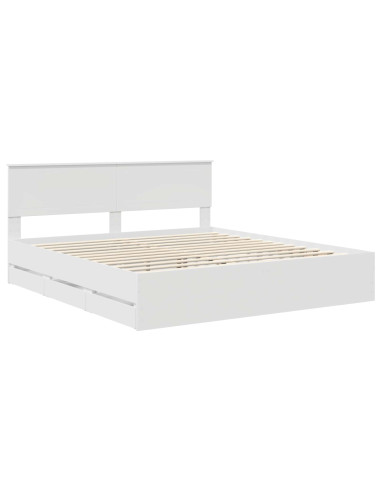 Struttura del letto Bianco 180 x 200 cm Legno Ingegnerizzato