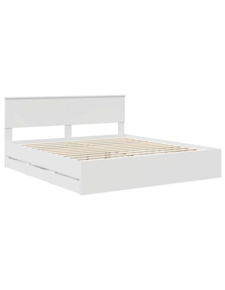 Struttura del letto Bianco 180 x 200 cm Legno Ingegnerizzato