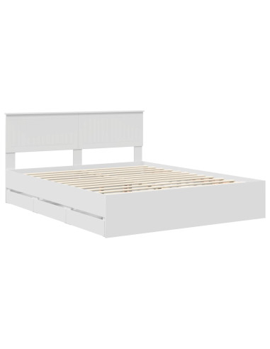 Struttura del letto Bianco 160 x 200 cm Legno Ingegnerizzato