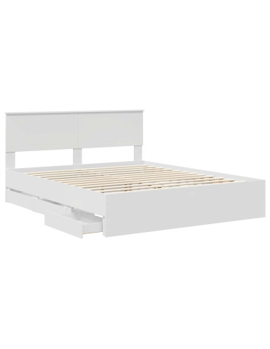 Struttura del letto Bianco 160 x 200 cm Legno Ingegnerizzato