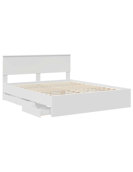 Struttura del letto Bianco 160 x 200 cm Legno Ingegnerizzato