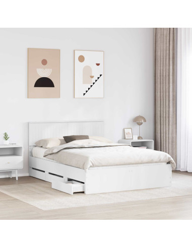 Struttura del letto Bianco 140 x 200 cm Legno Ingegnerizzato