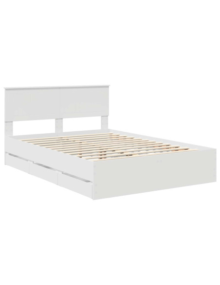 Struttura del letto Bianco 140 x 200 cm Legno Ingegnerizzato