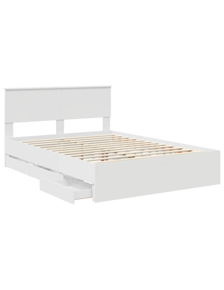 Struttura del letto Bianco 140 x 200 cm Legno Ingegnerizzato