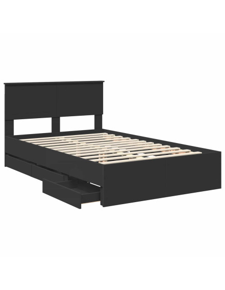 Struttura del letto Nero 120 x 190 cm Legno Ingegnerizzato