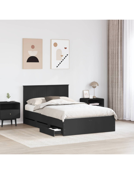 Struttura del letto Nero 120 x 200 cm Legno Ingegnerizzato