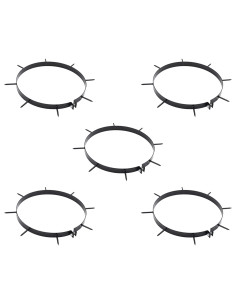 Morsa per Aeratore del Prato con Punti 5 pcs Nero Ø 320 mm