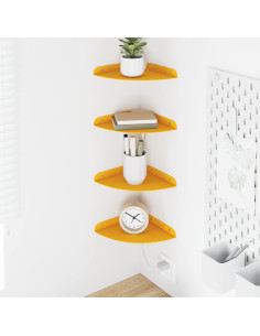 Mensola sospesa 4 pcs Giallo senape 18 x 18 x 2 cm