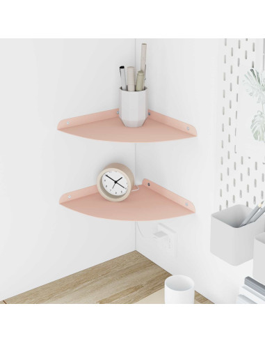 Mensola sospesa con lo scaffale 2 pcs Rosa 24 x 24 x 2 cm