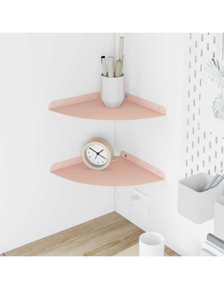 Mensola sospesa con lo scaffale 2 pcs Rosa 24 x 24 x 2 cm