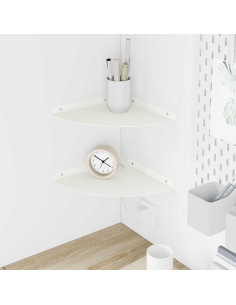Mensola sospesa con lo scaffale 2 pcs Bianco 24 x 24 x 2 cm
