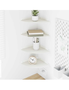 Mensola sospesa con lo scaffale 4 pcs Bianco 24 x 24 x 2 cm