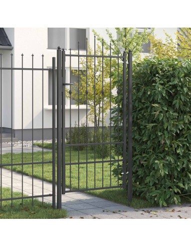 Cancello per recinzione Asten Nero 175 x 88 cm Acciaio