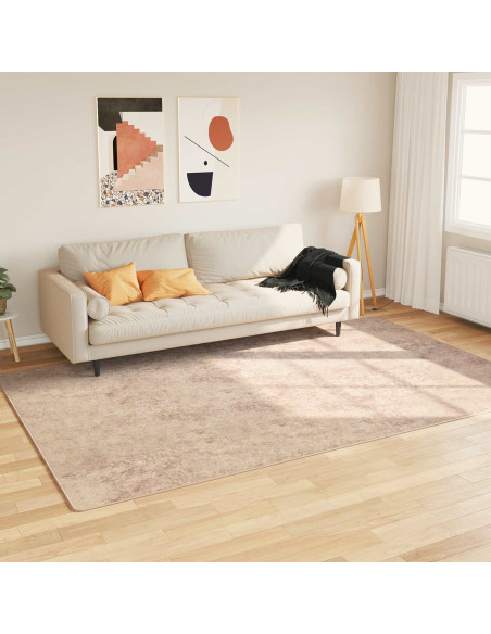 Runner Tappeto MARSA Beige 190 x 300 cm Poliestere e PVC
