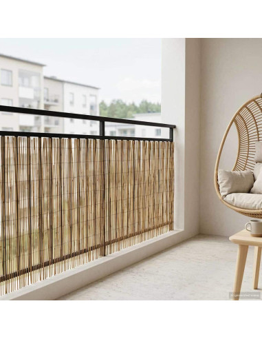 Recinzione per Giardino Carbonizzato 500 x 100 cm Giunco