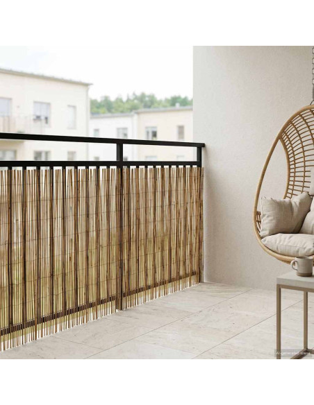 Recinzione per Giardino Carbonizzato 1000 x 90 cm Giunco