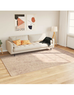 Runner Tappeto MARSA Beige 150 x 230 cm Poliestere e PVC