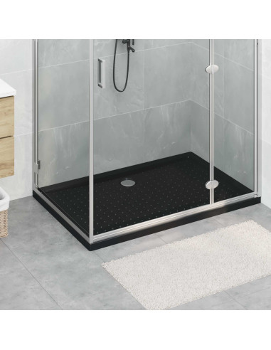 Vassoio base doccia con punti Nero 120 x 80 x 4 cm ABS
