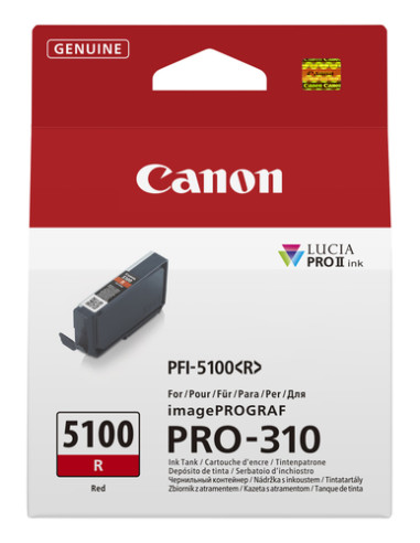 Canon PFI-5100 R cartuccia d'inchiostro 1 pz Originale Rosso