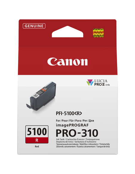 Canon PFI-5100 R cartuccia d'inchiostro 1 pz Originale Rosso
