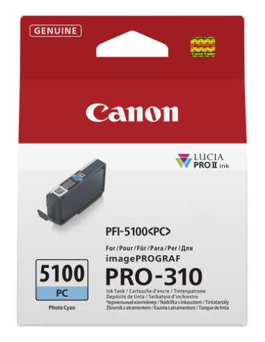 Canon PFI-5100 PC cartuccia d'inchiostro 1 pz Originale Ciano per foto