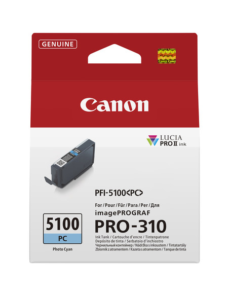 Canon PFI-5100 PC cartuccia d'inchiostro 1 pz Originale Ciano per foto