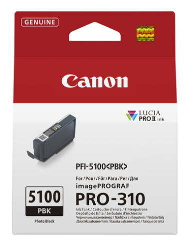 Canon PFI-5100 PBK cartuccia d'inchiostro 1 pz Originale Nero per foto