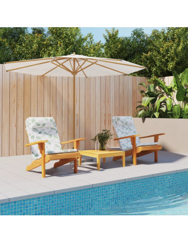 Cuscini Sedia Adirondack 2 pz Motivo a Foglie in Tessuto Oxford