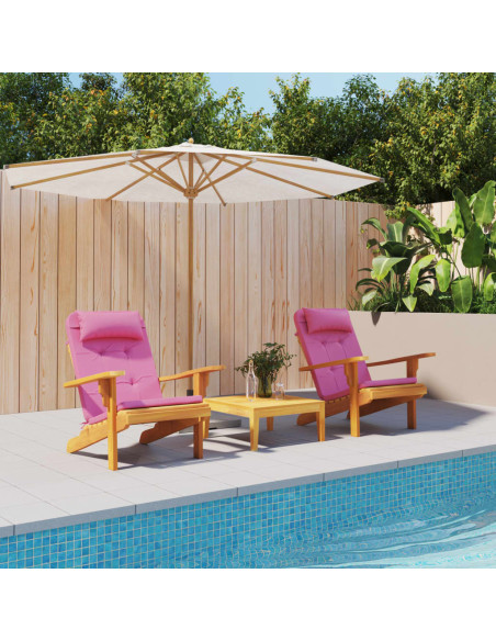 Cuscini per Sedia Adirondack 2 pz Rosa in Tessuto Oxford