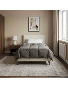 Duvet Estivo Trapuntato Grigio chiaro 155 x 200 cm Microfibra