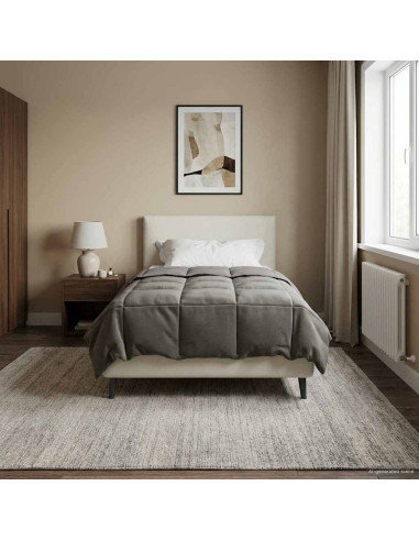 Duvet Estivo Trapuntato Grigio chiaro 155 x 200 cm Microfibra