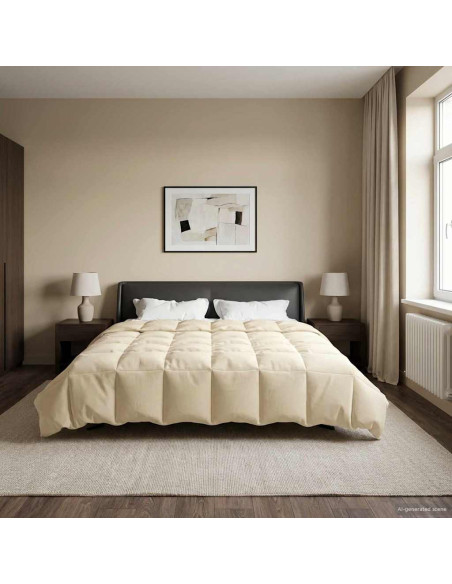 Piumone Completo Annuale Crema 240 x 260 cm Microfibra