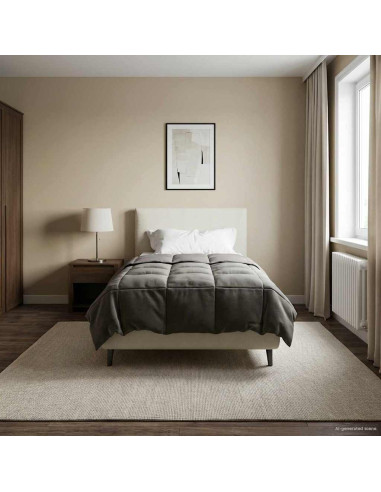 Duvet Invernale Grigio chiaro 140 x 220 cm Microfibra