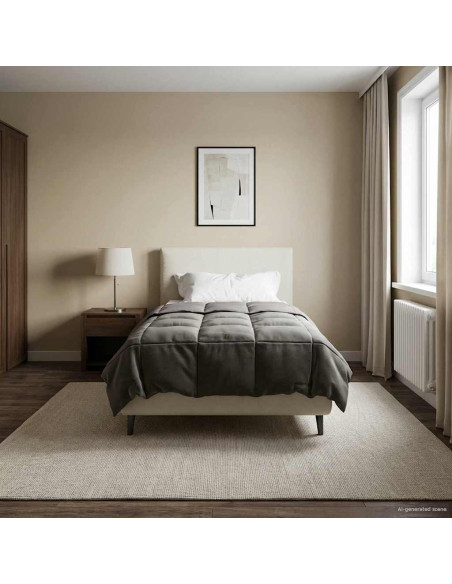 Duvet Invernale Grigio chiaro 140 x 220 cm Microfibra