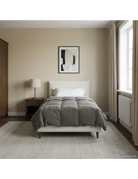 Duvet Invernale Grigio chiaro 140 x 220 cm Microfibra