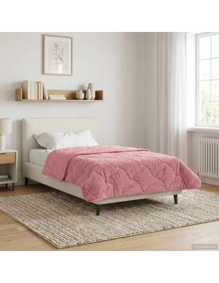 Duvet Estivo Rosa 140 x 220 cm Microfibra e Fleece Teddy