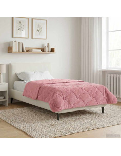 Duvet Estivo Rosa 155 x 200 cm Microfibra e Fleece Teddy