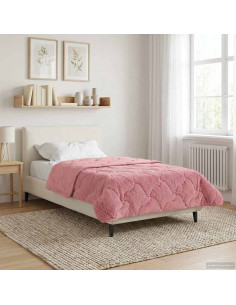 Duvet Estivo Rosa 135 x 200 cm Microfibra e Fleece Teddy