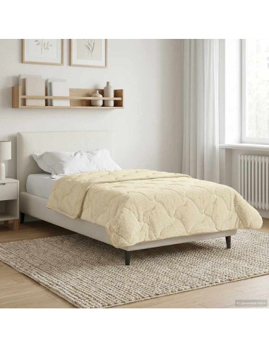 Duvet Estivo Crema 155 x 220 cm Microfibra e Fleece Teddy