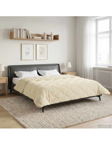 Duvet Estivo Crema 220 x 260 cm Microfibra e Fleece Teddy